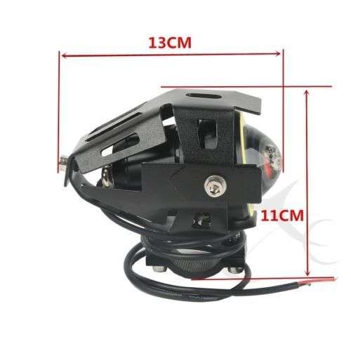 U7  30W LED 3 Wire Motorcycle Headlight Flashing Sport Light Spotlight