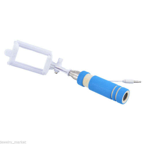 Extendable Handheld Mini Selfie Stick Wired Monopod Remote Holder For Smartphone