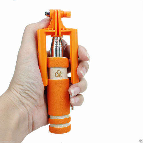 Extendable Handheld Mini Selfie Stick Wired Monopod Remote Holder For Smartphone