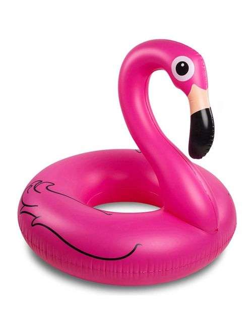 Inflatable Giant Flamingo Swimming Ring Summer Swim Float Rideable Raft Pool Toy