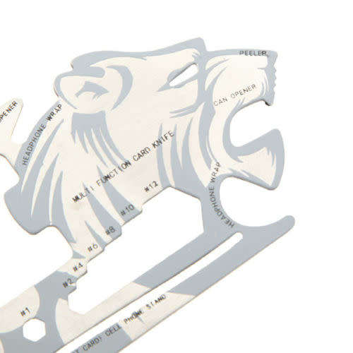 Tiger-shape 18 Tools in 1 Ultimate Pocket Tool Multifunction Card Knife Survival