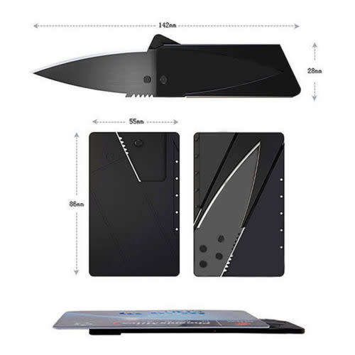 Safety THIN Card Sharp Credit Card Folding Safety Razor Sharp Wallet Knife