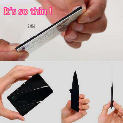 Safety THIN Card Sharp Credit Card Folding Safety Razor Sharp Wallet Knife
