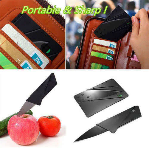 Safety THIN Card Sharp Credit Card Folding Safety Razor Sharp Wallet Knife