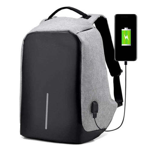 Anti-theft Mens Womens Laptop Notebook Backpack + USB Charging Port School Bag