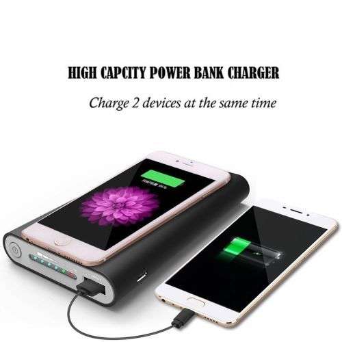 10000mAh Qi Wireless Power Bank & Fast Charging USB LED Portable Battery Charger