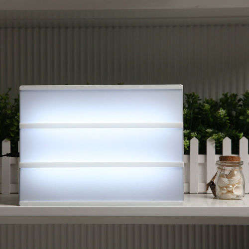 A4 Cinematic Light Up Sign Box Cinema LED Letter Lamp Home Party Decor Wedding