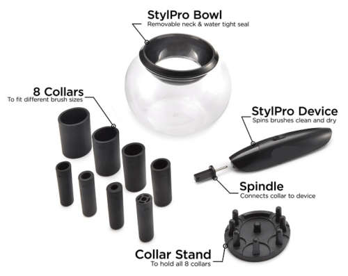 Professional Electric Makeup Brush Cleaner and Dryer Machine, Cleans and Dries