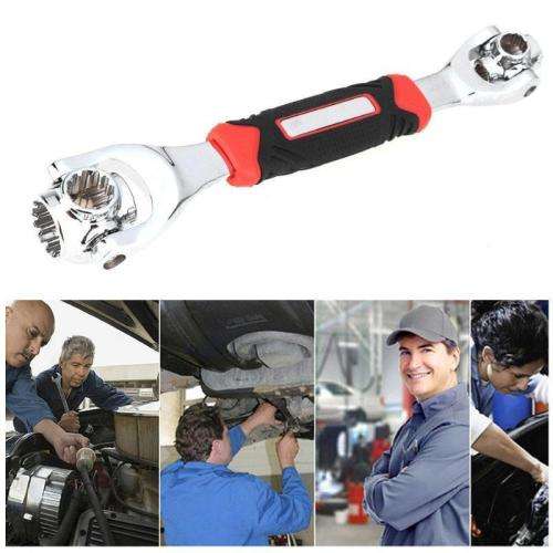48 in 1 Tool Socket Work with Spline Bolts  6-Point Spanner Universal Wrench