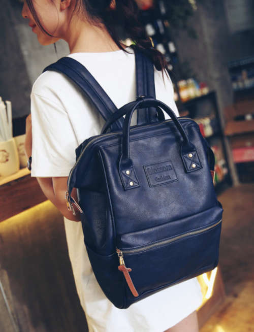 Women's Backpack PU Leather Schoolbags Satchel Shoulder Bags Handbag Mummy  Bag Travel Backpack