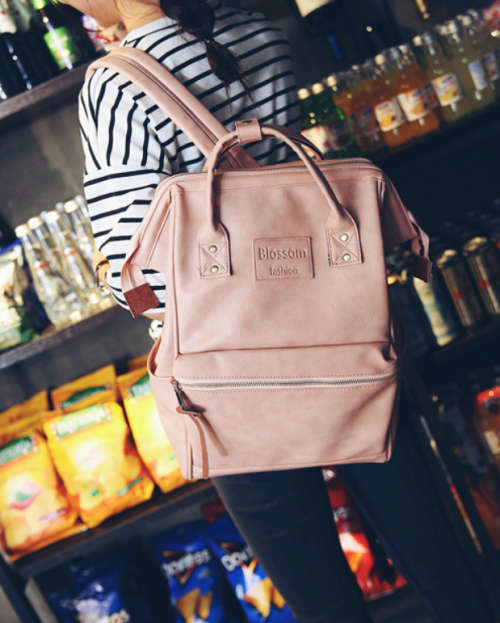 Women's Backpack PU Leather Schoolbags Satchel Shoulder Bags Handbag Mummy  Bag Travel Backpack