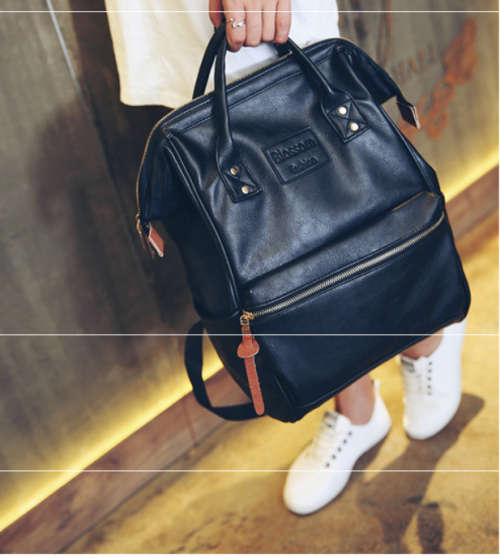 Women's Backpack PU Leather Schoolbags Satchel Shoulder Bags Handbag Mummy  Bag Travel Backpack