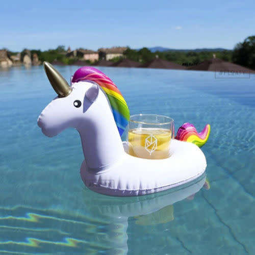 Inflatable Unicorn /Flamingo Cup Holder Pool Float Lilo Bath Toy Beach Toy