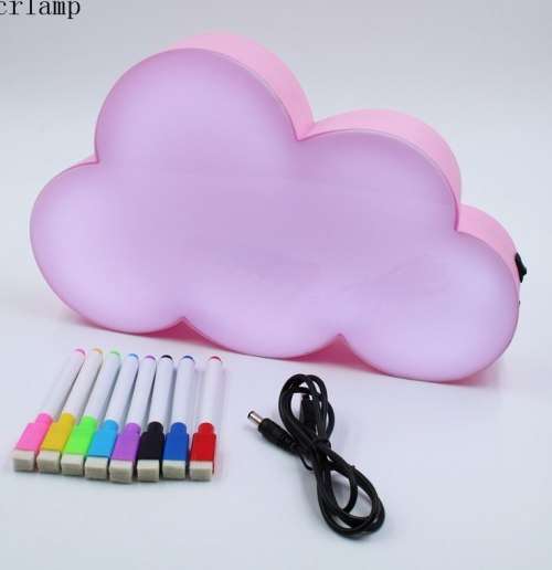 DIY Message Acrylic LED Light Advertising Display Battery Cloud light box