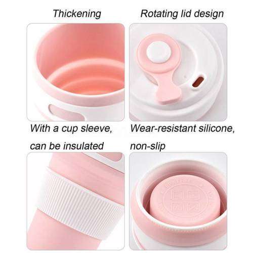 350ML COLLAPSIBLE SILICONE BEVERAGE CUP
