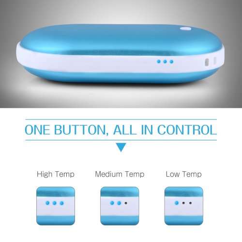 Electric USB Rechargeable Portable Pocket Hand Warmer Heater & Power Bank