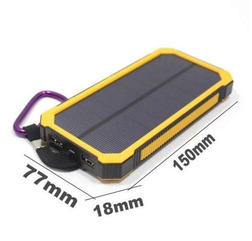 20000MAH Portable Waterproof Solar Panel Power Bank for all Smartphones