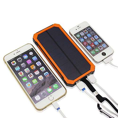 20000MAH Portable Waterproof Solar Panel Power Bank for all Smartphones