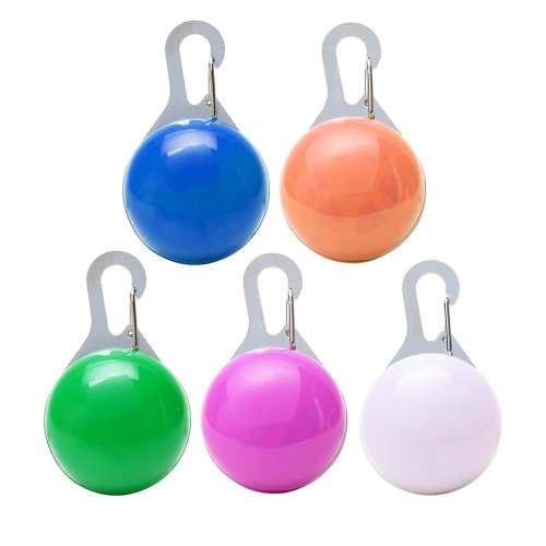 Dog Puppy Pet Collar Pendant LED Safety Clip-On Night Light Flashing