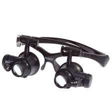 23X Watch Magnifier Jeweler Magnifying Eye Glasses Loupe Lens Repair LED Light