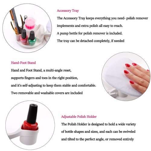 DIY Manicure and Pedicure Station Set Nail Polish Stand and Rest Holder