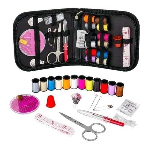 Mini Portable Travel Small Home Sewing Kit Case Needle Thread Tape Scissor