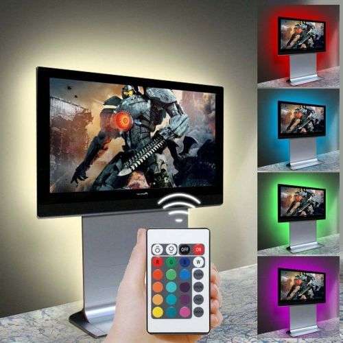 2M RGB SMD5050 Waterproof LED Strip Light TV Backlilghting Kit + Remote Controller