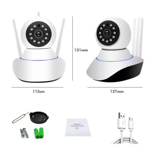 Wireless WiFi IP 720P 1MP Three Antenna Security   Camera