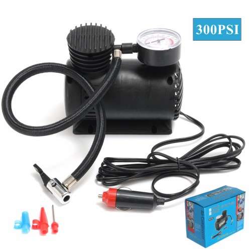 300 PSI DC 12V Portable Mini Air Compressor Pump Auto Car Electric Tire Inflator