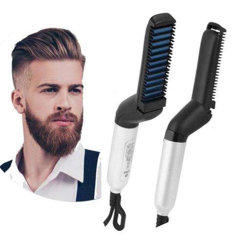 Men's Beard and Hair Curling Straightener Modelling Comb