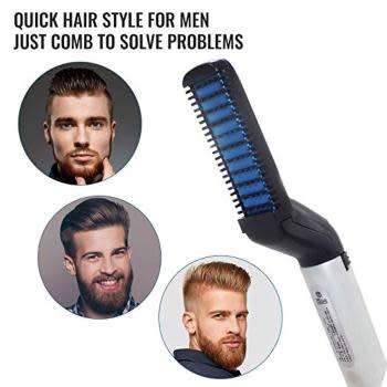 Men's Beard and Hair Curling Straightener Modelling Comb