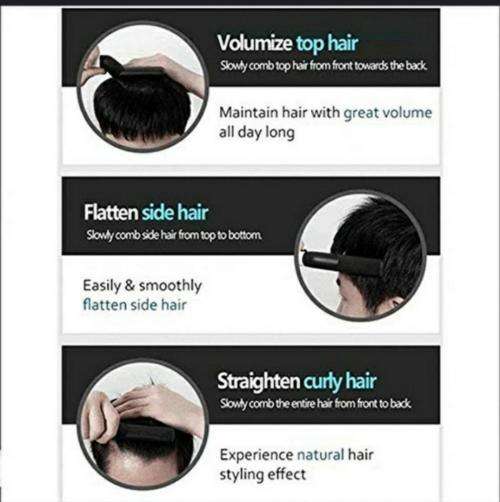 Men's Beard and Hair Curling Straightener Modelling Comb