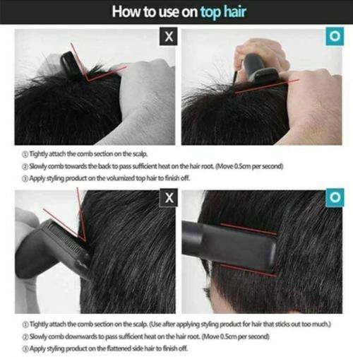 Men's Beard and Hair Curling Straightener Modelling Comb