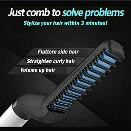Men's Beard and Hair Curling Straightener Modelling Comb