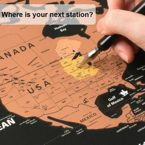 Travel World Map Scratch Off With Flags Wall Stickers Home Decoration Gift
