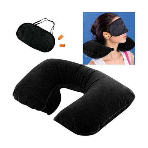 3 in 1 Travel Selection Comfort Neck Pillow, Eye Shade Mask,Ear Plug