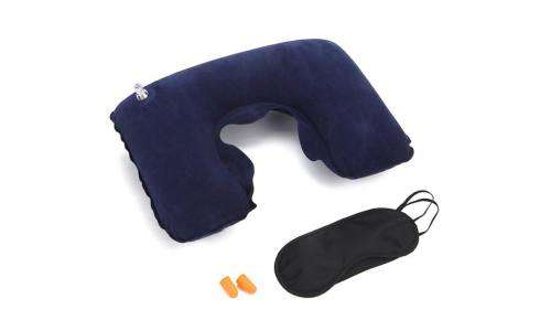 3 in 1 Travel Selection Comfort Neck Pillow, Eye Shade Mask,Ear Plug