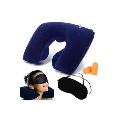 3 in 1 Travel Selection Comfort Neck Pillow, Eye Shade Mask,Ear Plug