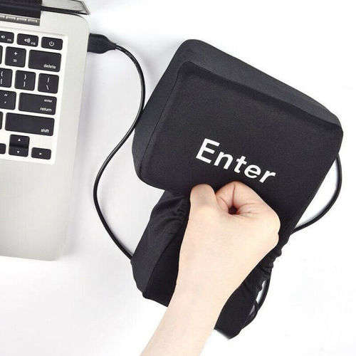 Groß Enter Anti Stress Relief Supersized USB Big Enter Key Unbreakable Pillow DE