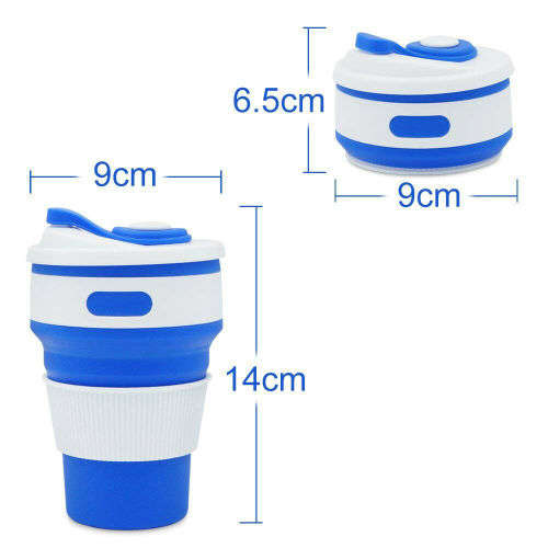 350 ml Folding Collapsible Coffee Cup Silicone Outdoor Travel Portable Reusable