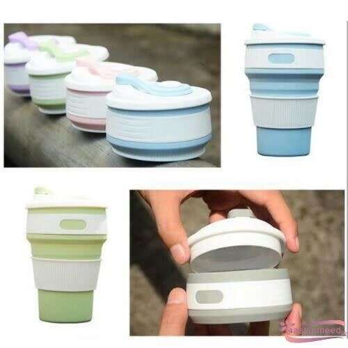 350 ml Folding Collapsible Coffee Cup Silicone Outdoor Travel Portable Reusable