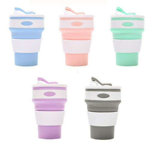 350 ml Folding Collapsible Coffee Cup Silicone Outdoor Travel Portable Reusable