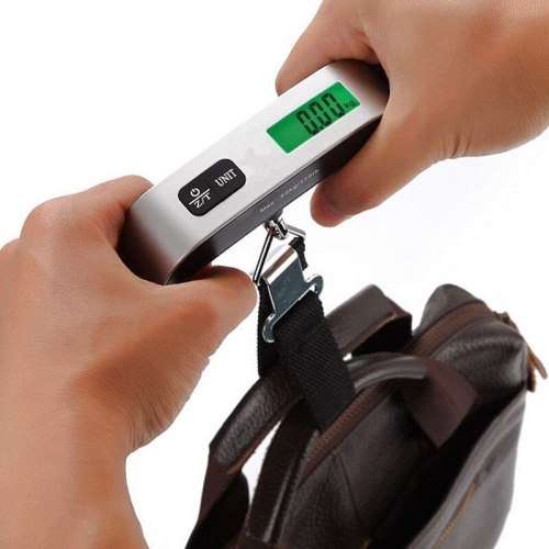 Portable digital luggage scale with room temperature display for travel 50kg