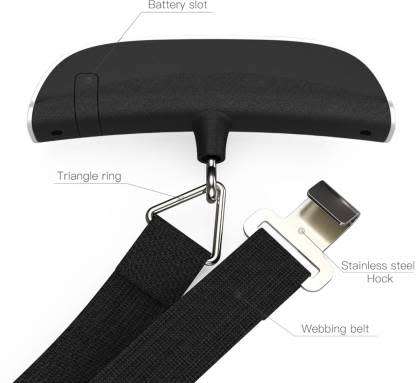 Portable digital luggage scale with room temperature display for travel 50kg