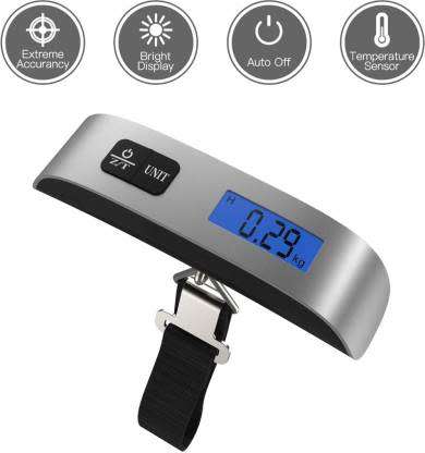 Portable digital luggage scale with room temperature display for travel 50kg