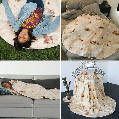 ORIGINAL Burrito Blanket  Tortilla Texture Soft Blanket-High Quality Soft