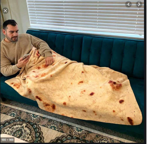 ORIGINAL Burrito Blanket  Tortilla Texture Soft Blanket-High Quality Soft