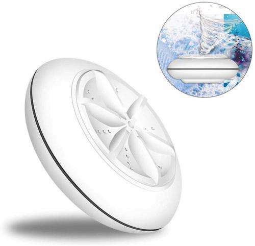 Ultrasonic Turbine Washing Machine 1 kg Laundry Quantity Mini Rotating Washer with USB Cable for Tra