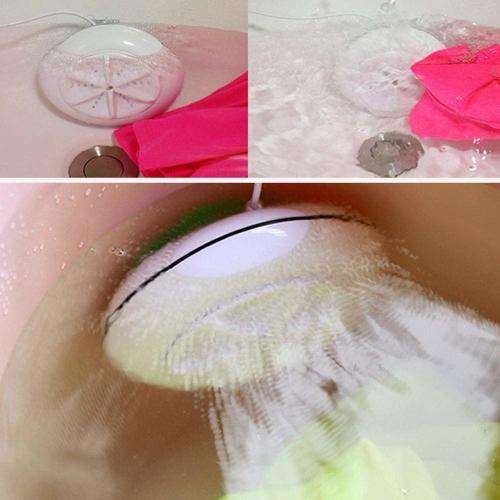 Ultrasonic Turbine Washing Machine 1 kg Laundry Quantity Mini Rotating Washer with USB Cable for Tra