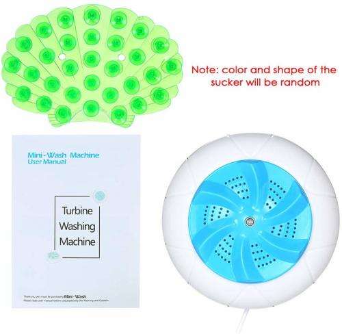 Ultrasonic Turbine Washing Machine 1 kg Laundry Quantity Mini Rotating Washer with USB Cable for Tra